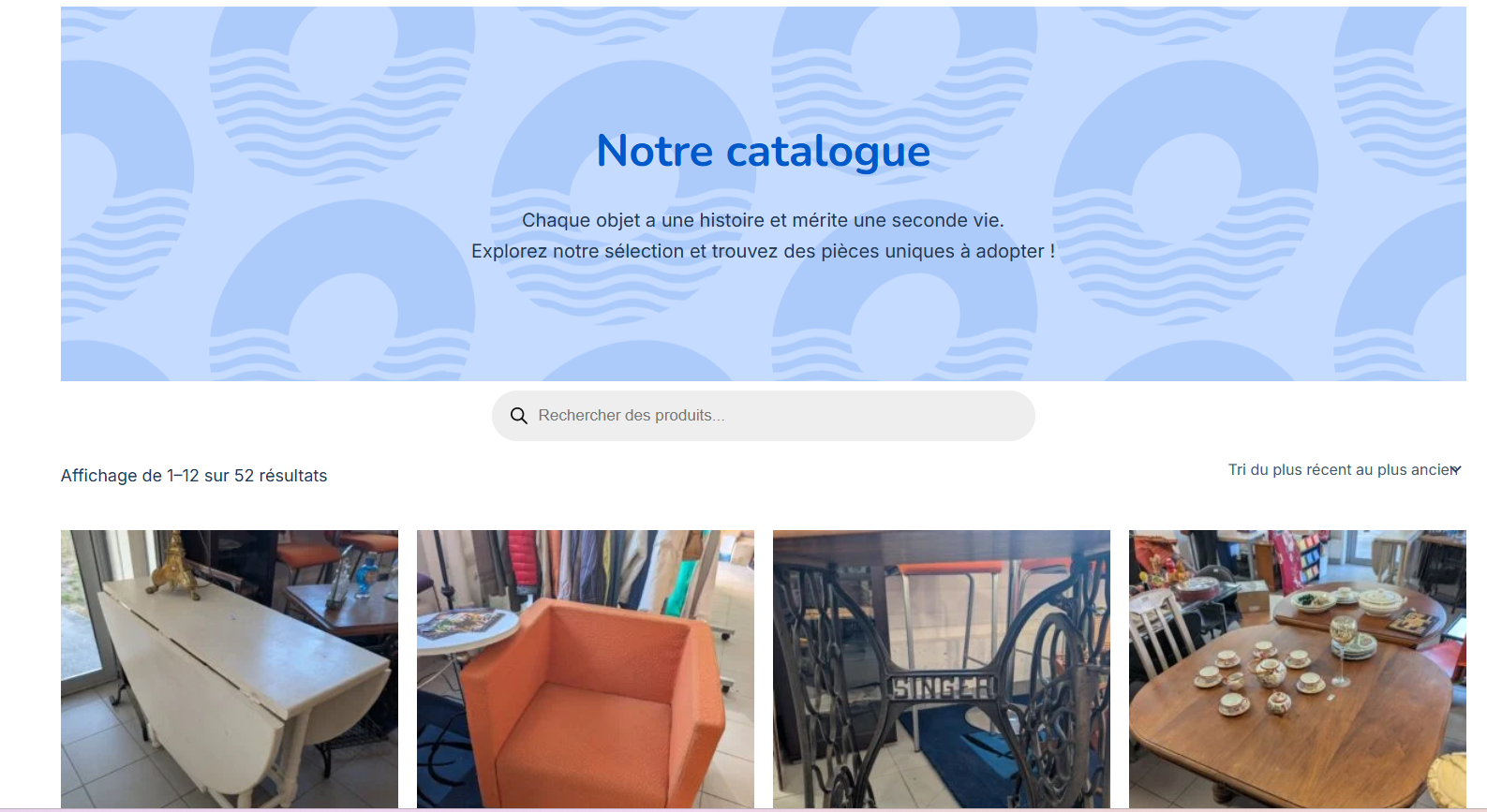 Catalogue des produits vendus par Recyclosources