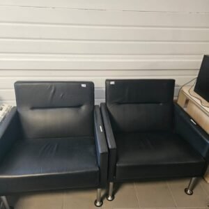 Fauteuil cuir noir
