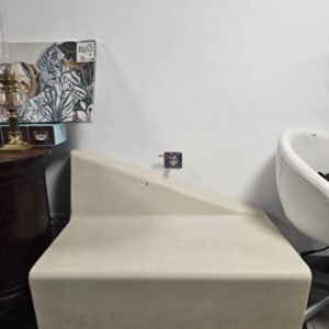 Banquette cuir blanc design