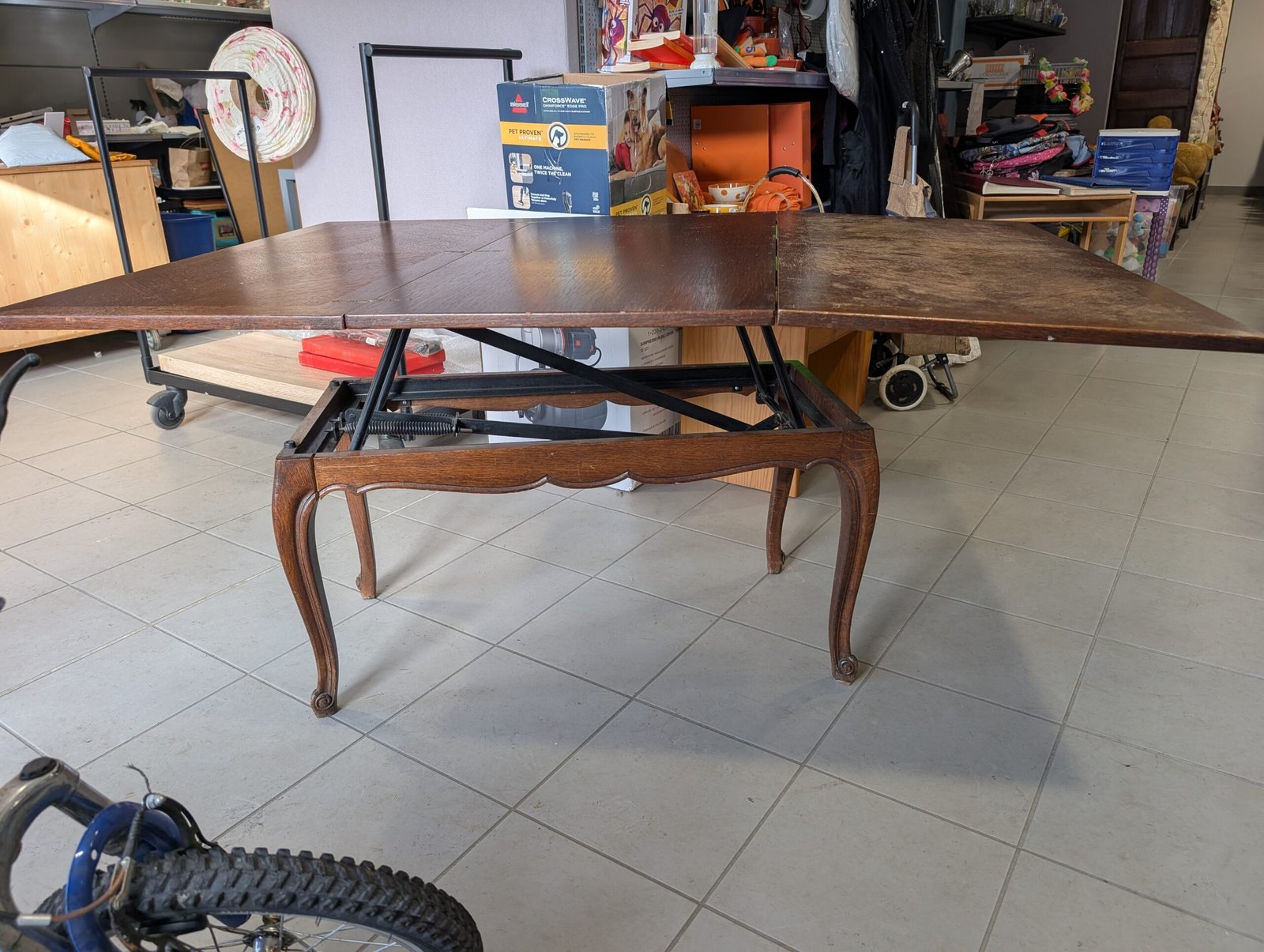 Table basse modulable position haute